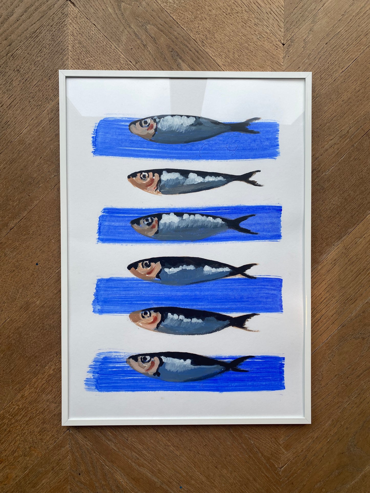 Blauw gestreepte visjes (groot)