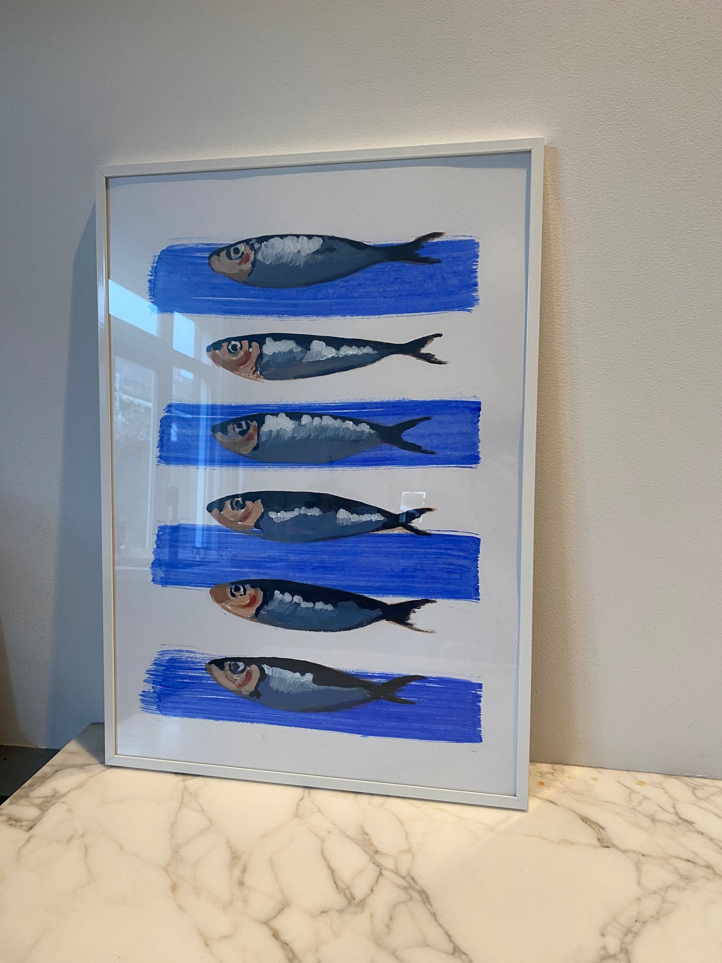 Blauw gestreepte visjes (groot)